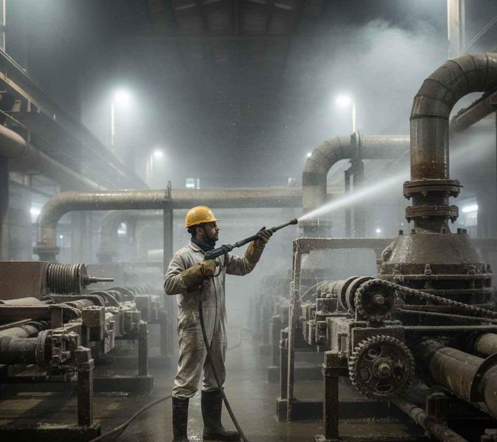 Sugar industry hydrojet cleaning